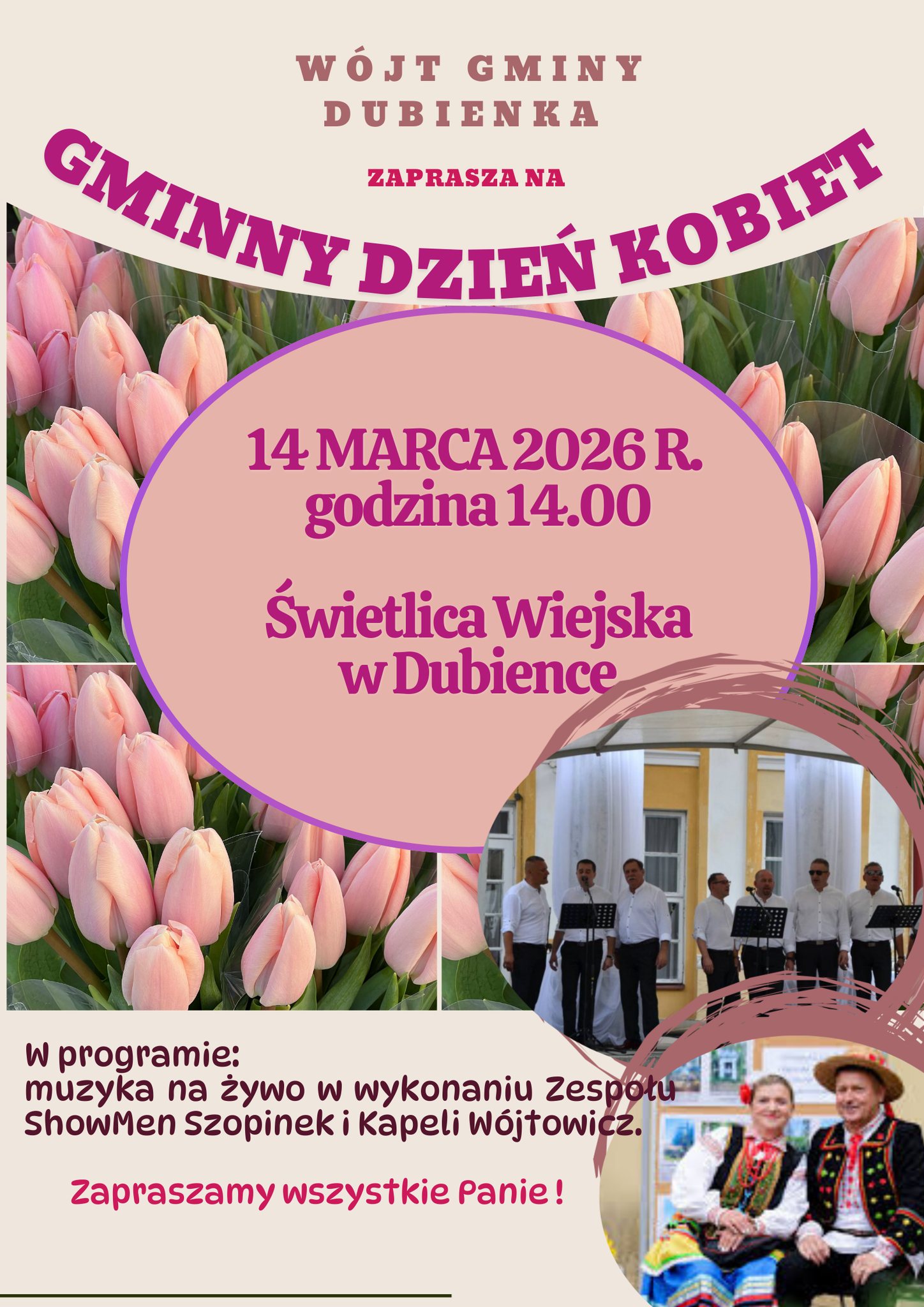 Plakat Gminny Dzień Kobiet w Dubience