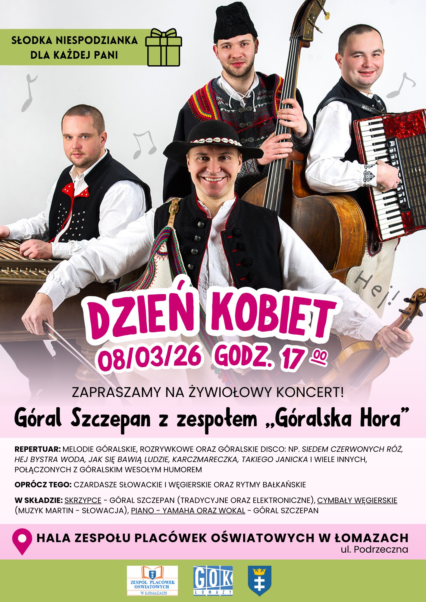 Plakat Dzien Kobiet w Gminie Łomazy