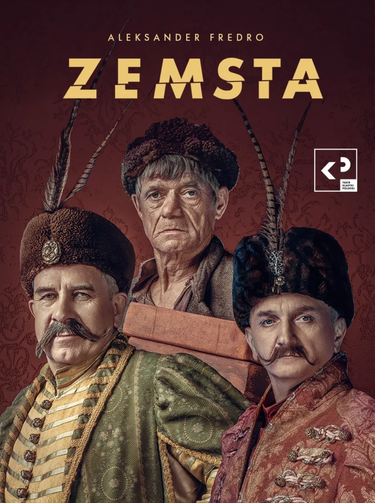 Plakat Spektakl „Zemsta” w Krasnostawskim Domu Kultury