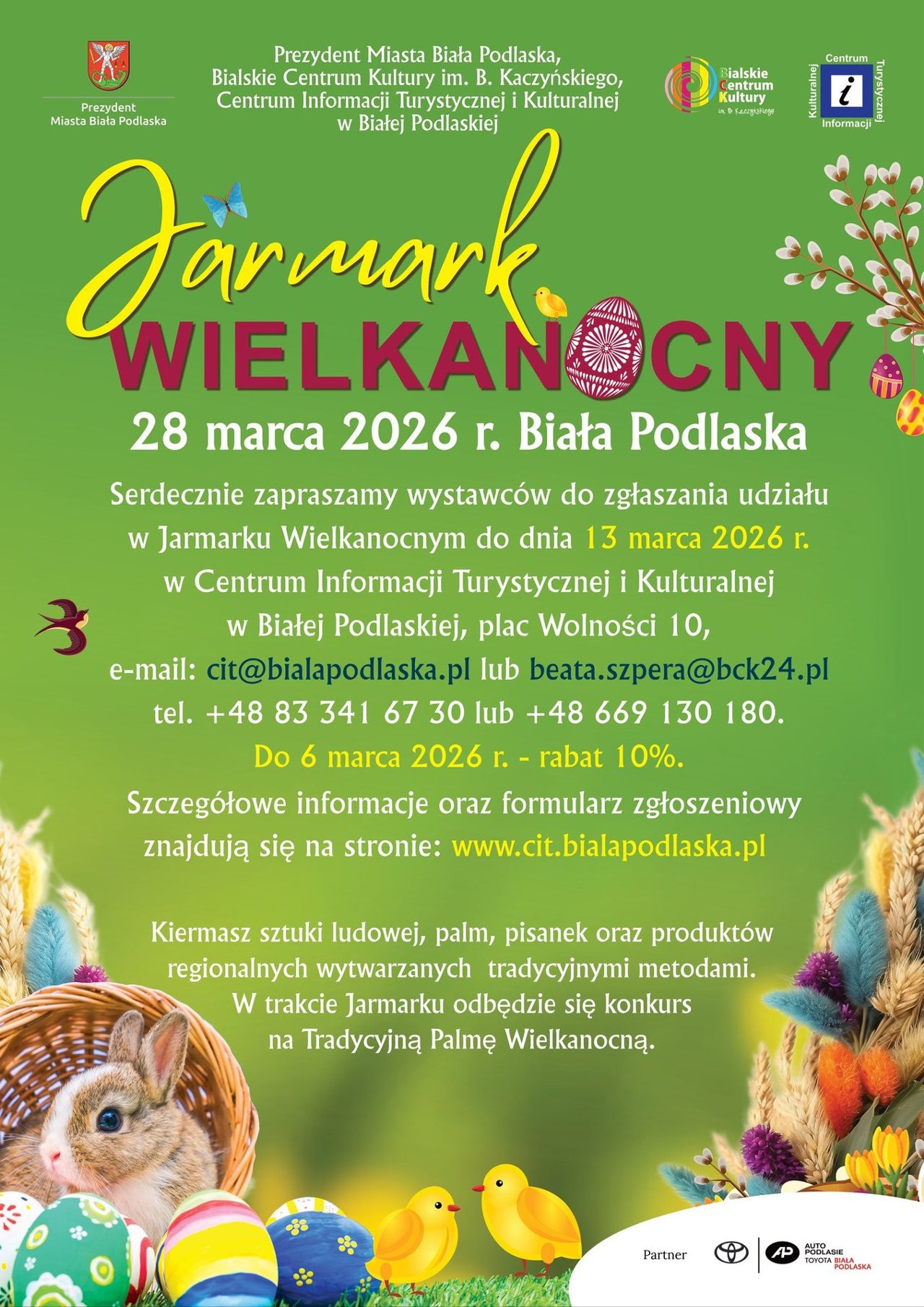Plakat Jarmark Wielkanocny w Białej Podlaskiej