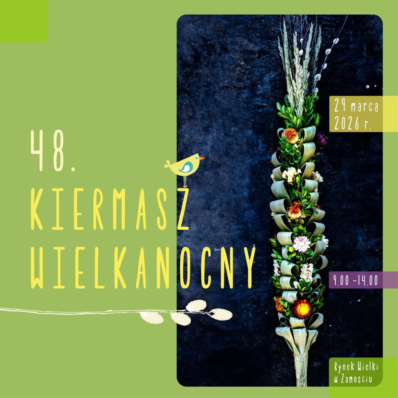 Plakat 48. Kiermasz Wielkanocny w Zamościu