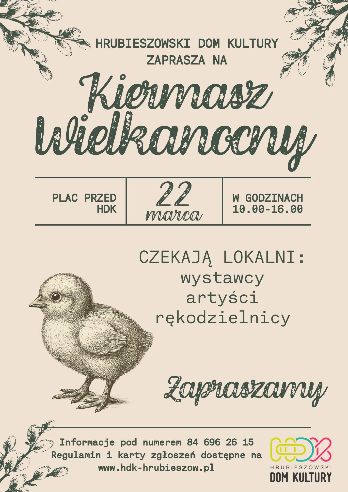 Plakat Kiermasz Wielkanocny w Hrubieszowie