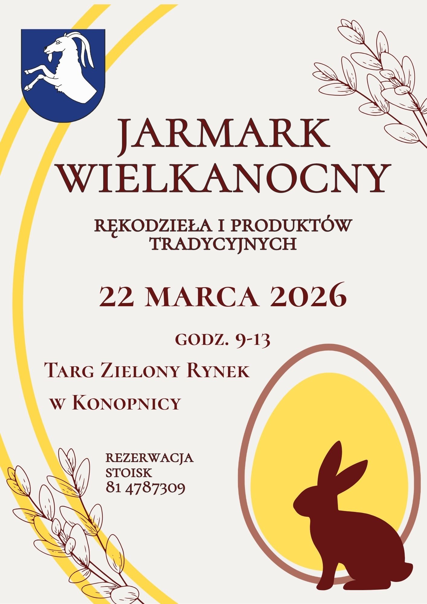 Plakat Jarmark Wielkanocny w Konopnicy