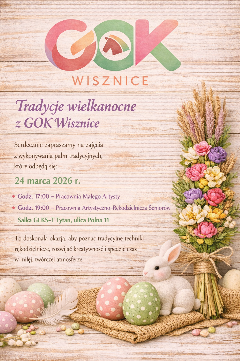 Plakat Tradycje Wielkanocne z GOK Wisznice