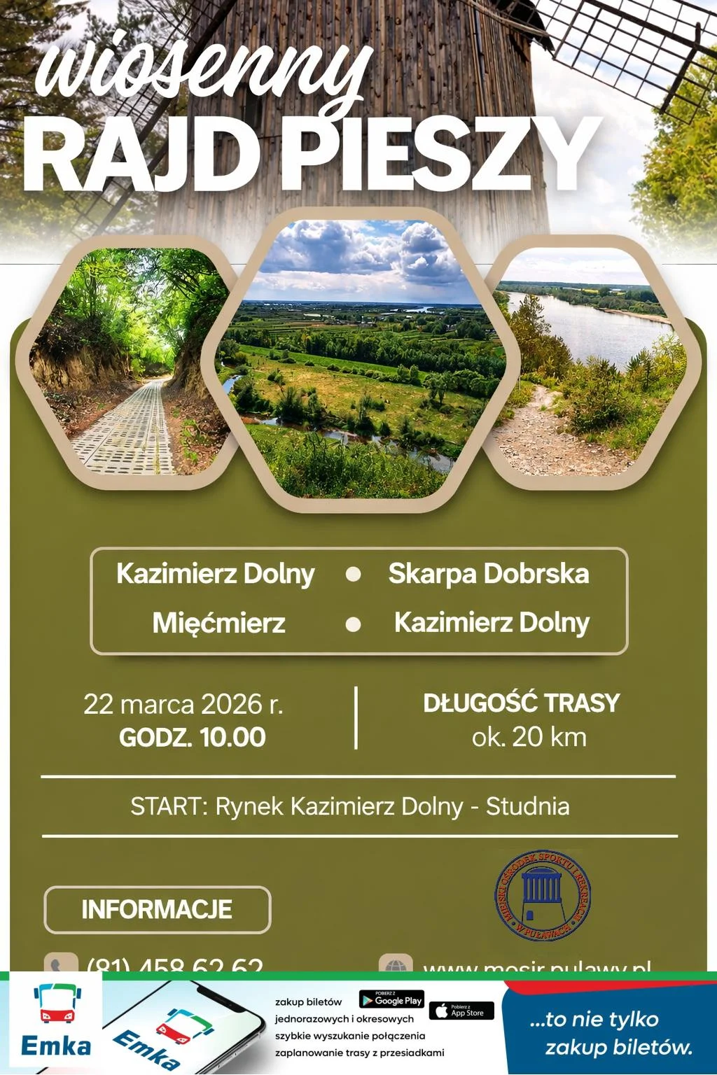 Plakat Rajd Pieszy na Powitanie Wiosny