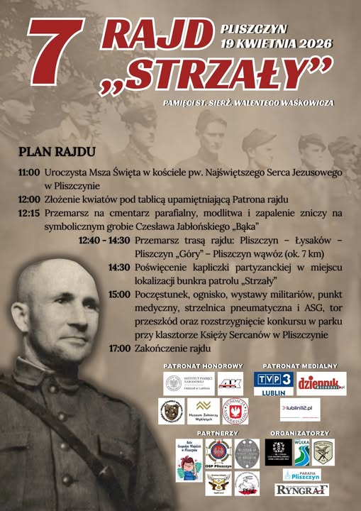 Plakat 7. Rajd „STRZAŁY” w Pliszczynie