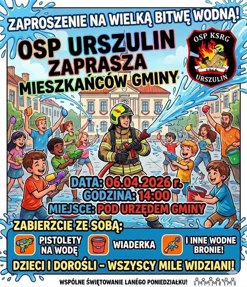 Plakat Śmigus-Dyngus z OSP Urszulin