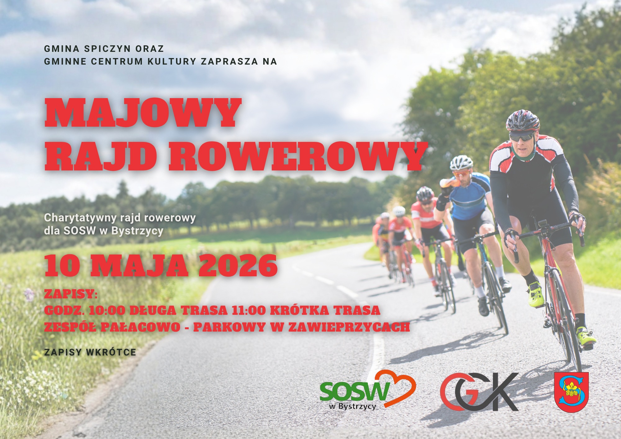 Plakat Majowy Rajd Rowerowy w Zawieprzycach