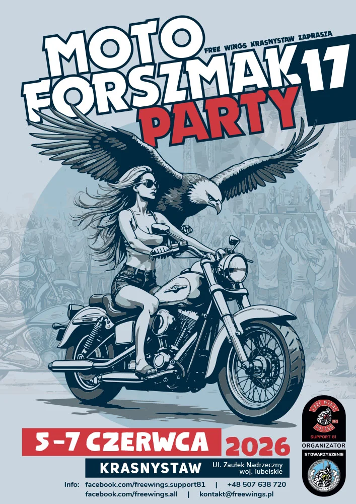 Plakat 17-ty Moto Forszmak Party w Krasnymstawie