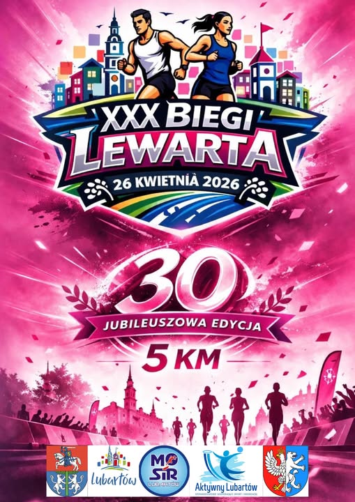 Plakat XXX Biegi Lewarta w Lubartowie