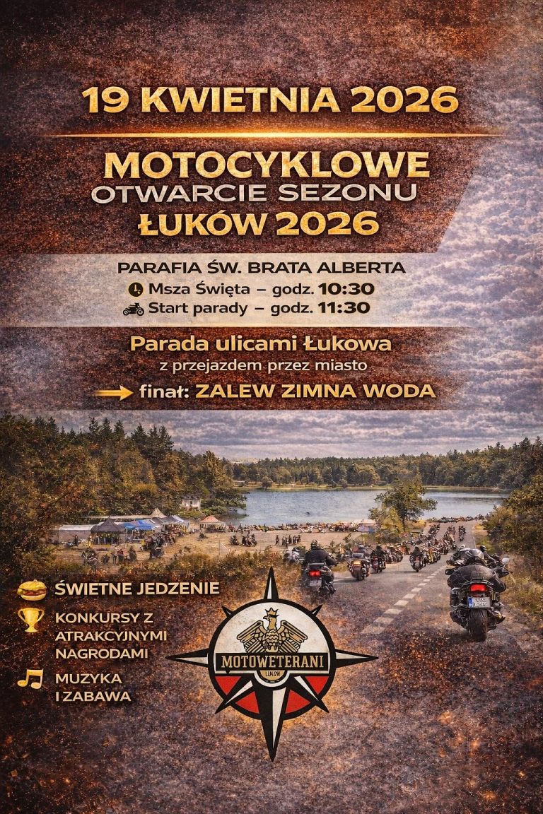 Plakat Otwarcie Sezonu Motocyklowego w Łukowie