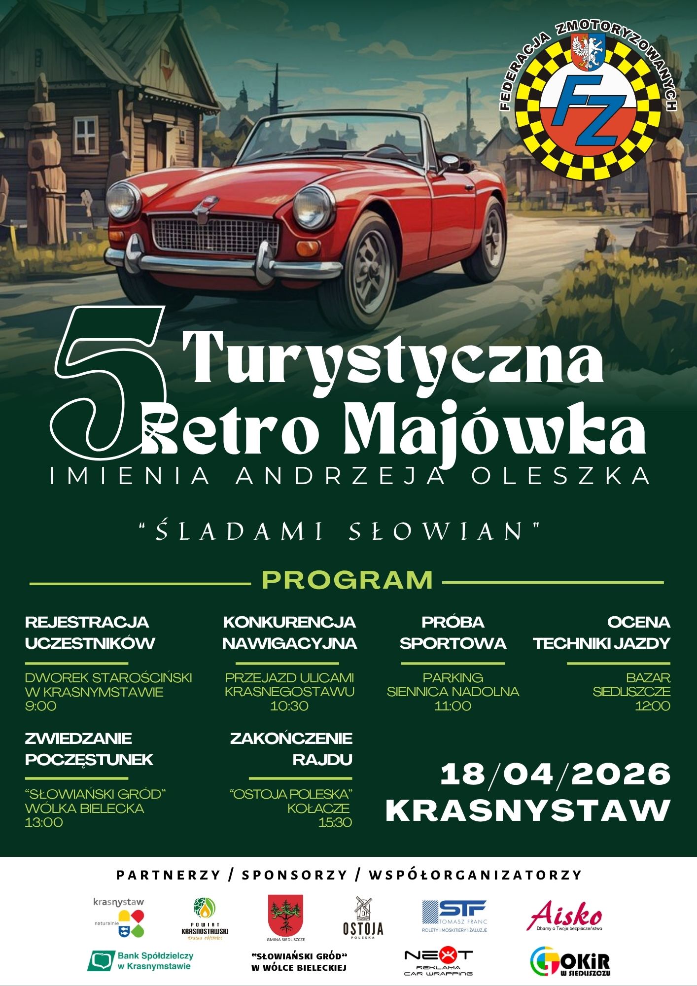 Plakat 5. Turystyczna Retro Majówka imienia Andrzeja Oleszka