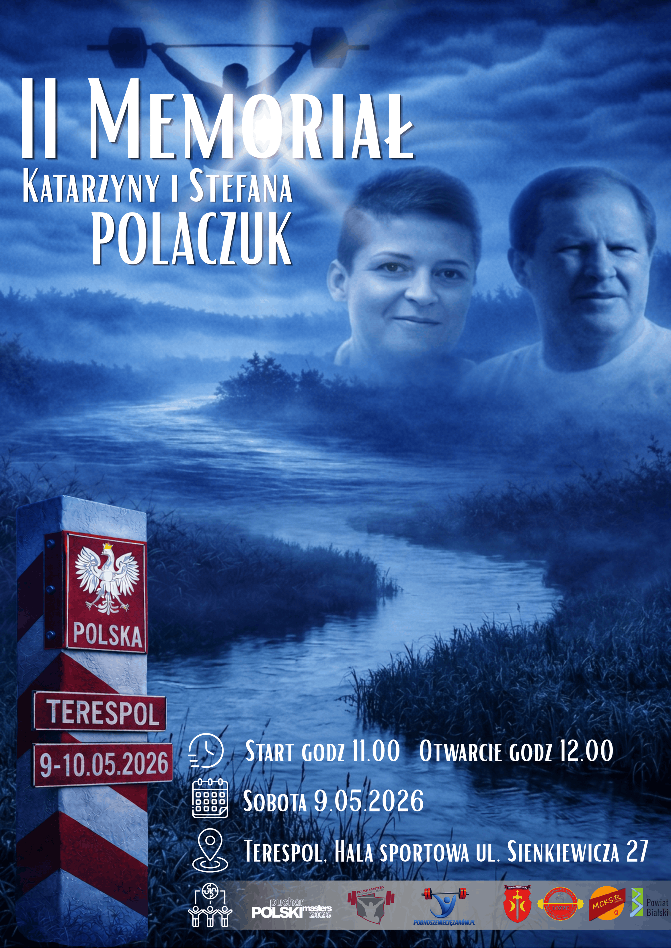 Plakat II Memoriał Katarzyny i Stefana Polaczuk w Podnoszeniu Ciężarów MASTERS