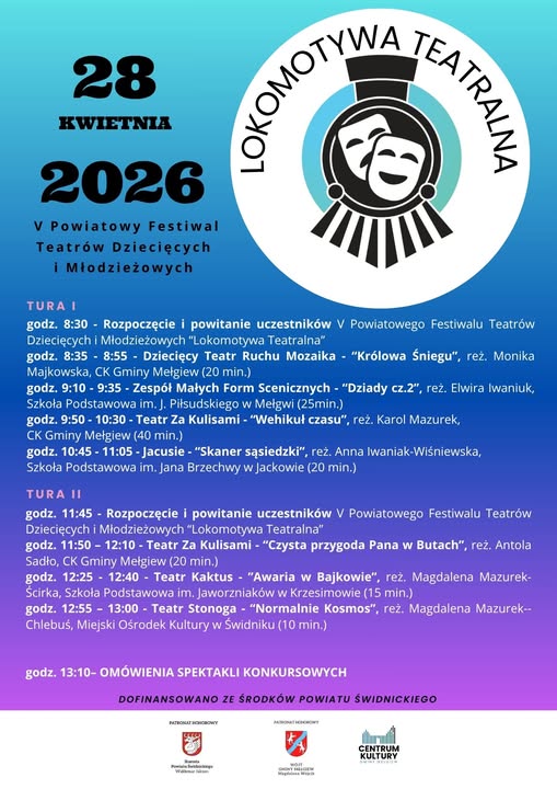 Plakat V Powiatowy Festiwal Teatrów Dziecięcych i Młodzieżowych