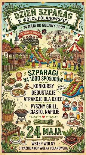 Plakat Dzień Szparag w Wólce Polanowskiej