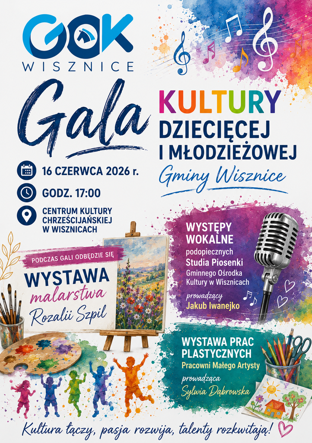 Plakat Gala Kultury Dziecięcej i Młodzieżowej Gminy Wisznice