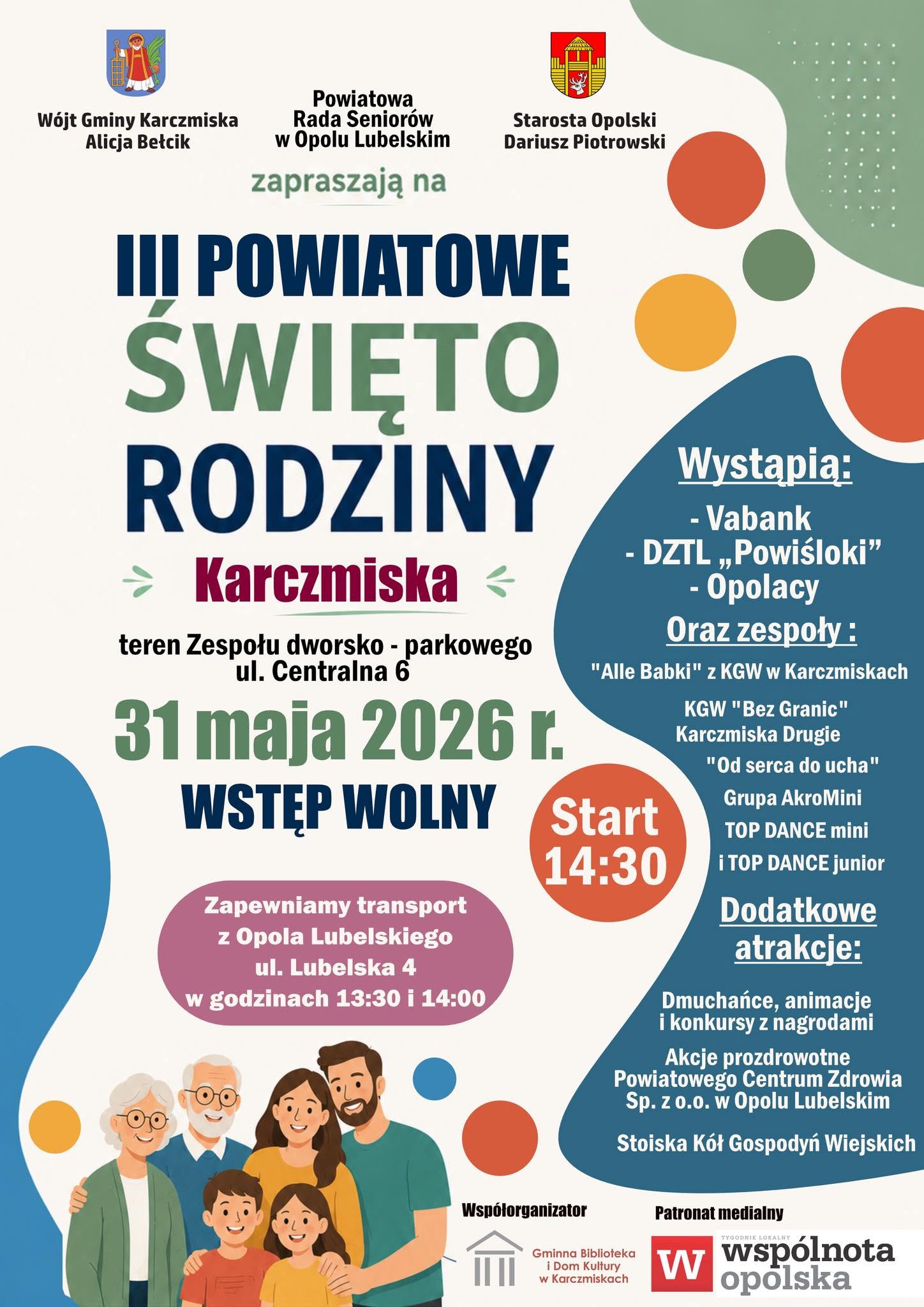Plakat III Powiatowe Święto Rodziny w Karczmiskach