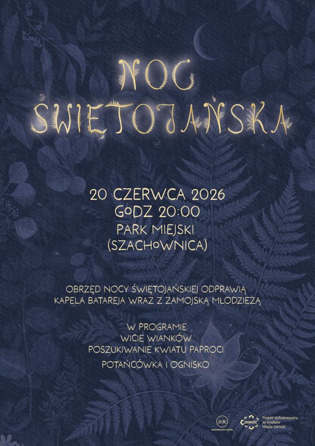 Plakat Noc Świętojańska w Zamościu
