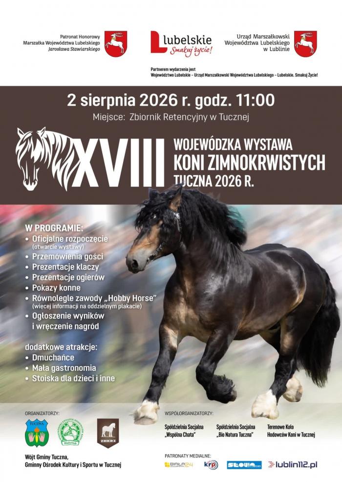 Plakat XVIII Wojewódzka Wystawa Koni Zimnokrwistych