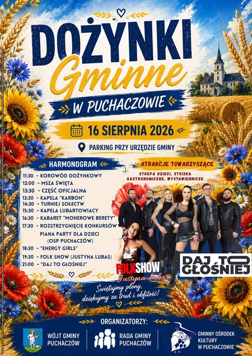 Plakat Dożynki Gminne w Puchaczowie