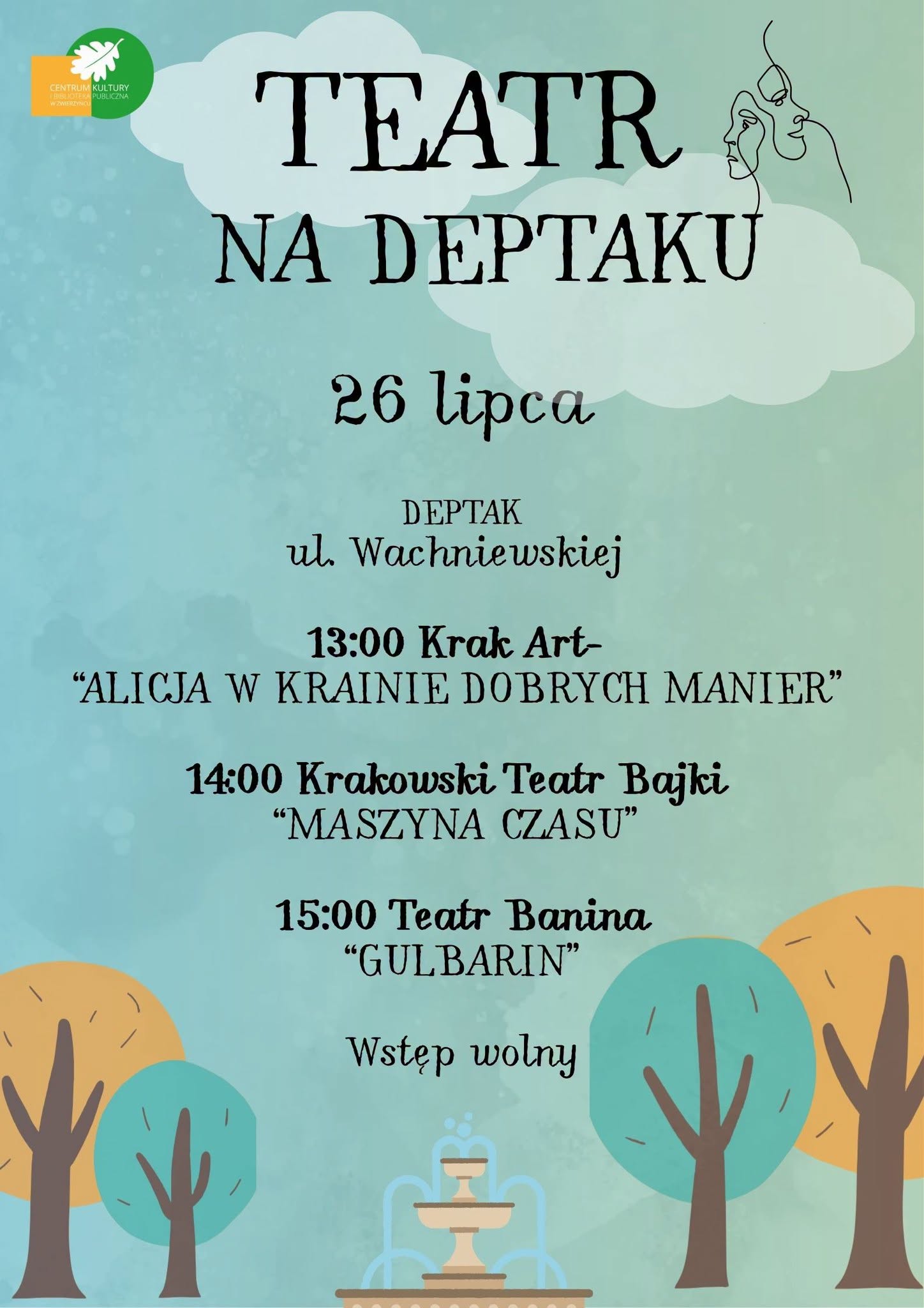 Plakat Teatry na Deptaku w Zwierzyńcu