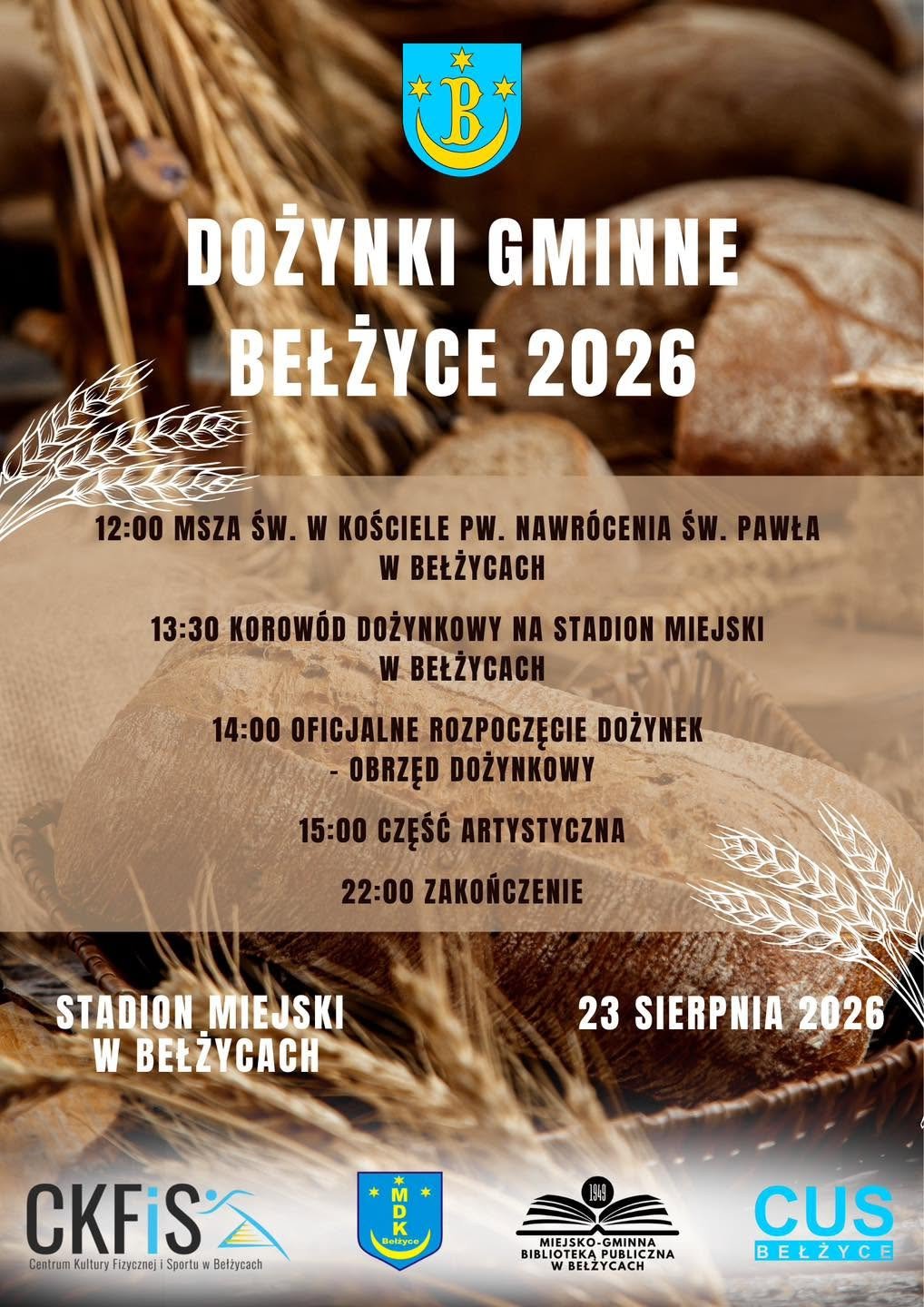 Plakat Dożynki Gminne Bełżyce 2026