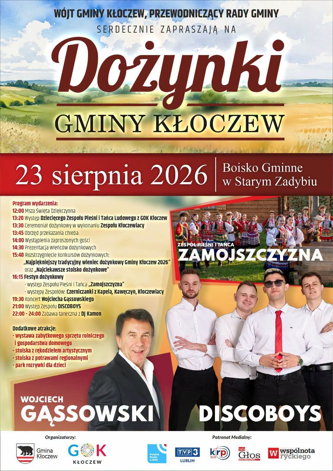 Plakat Dożynki Gminy Kłoczew