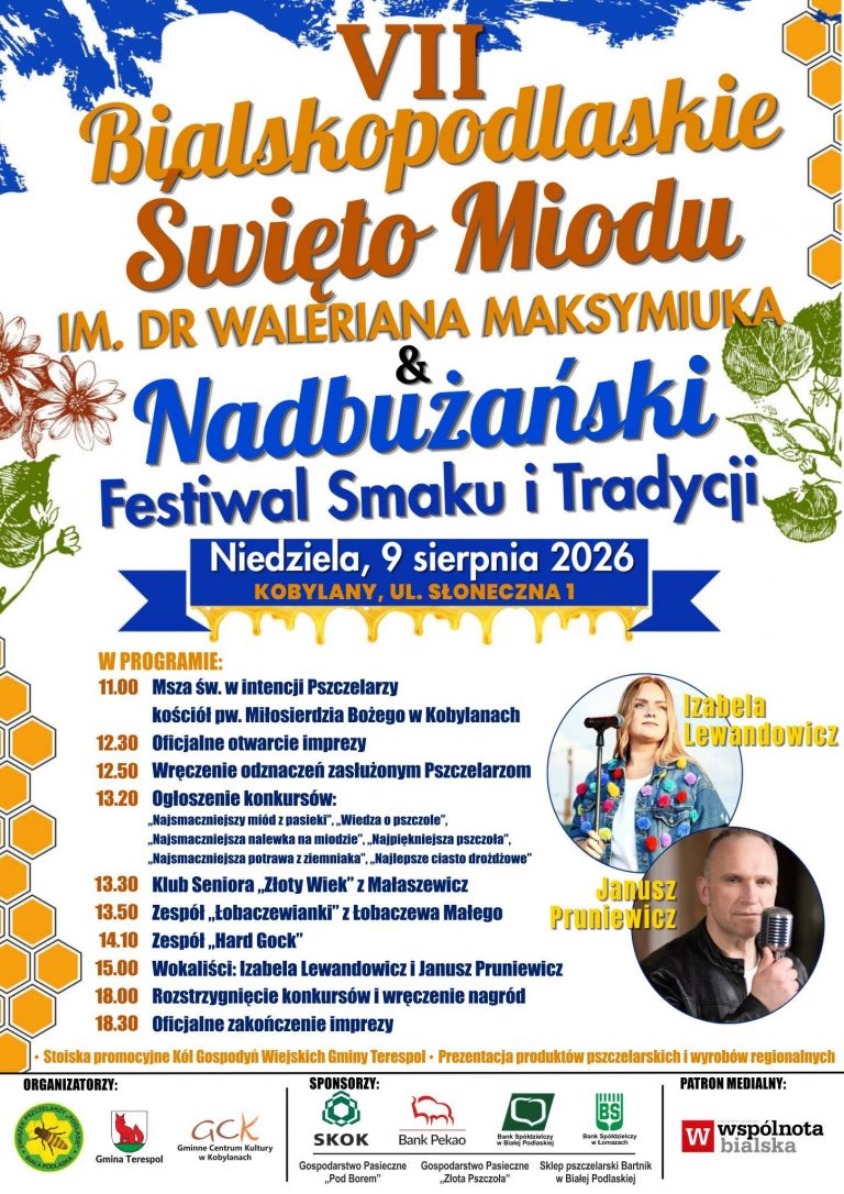 Plakat VII Bialskopodlaskie Święto Miodu
