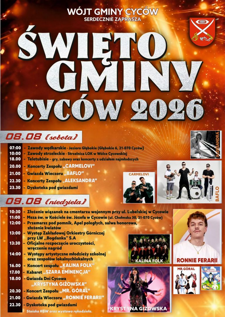 Plakat Święto Gminy Cyców
