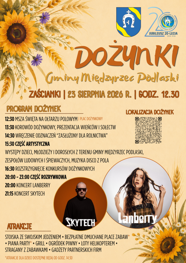 Plakat Dożynki Gminy Międzyrzec Podlaski
