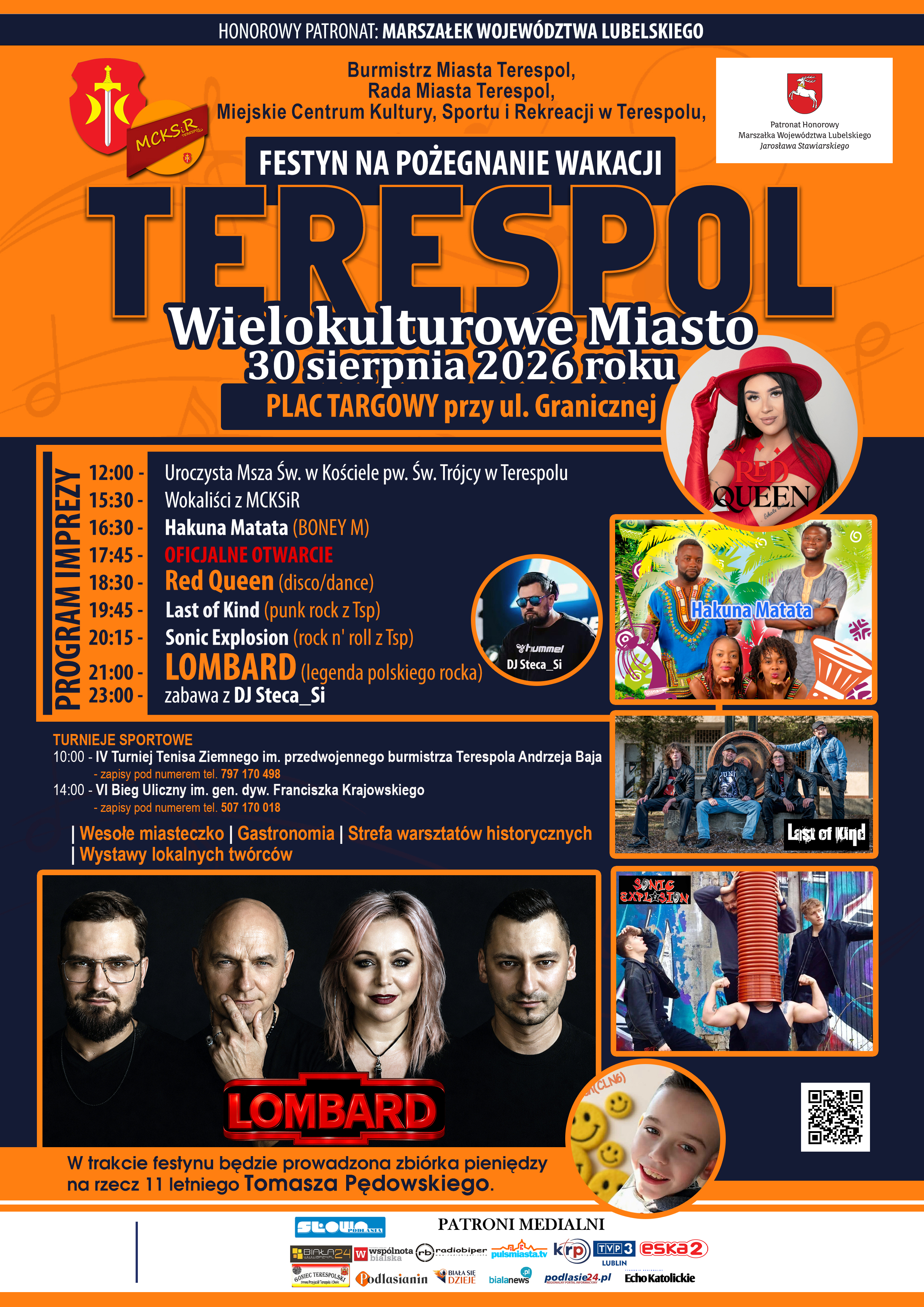 Plakat Festyn na zakończenie wakacji ,,Terespol - Wielokulturowe Miasto"