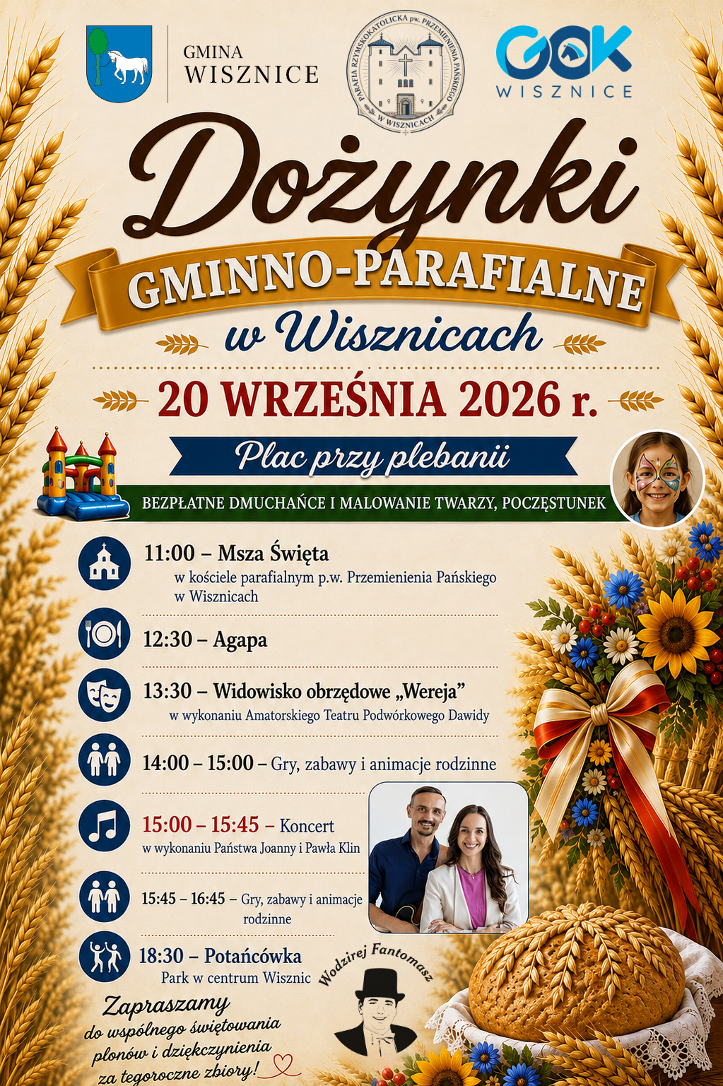 Plakat Dożynki Gminno-Parafialne w Wisznicach